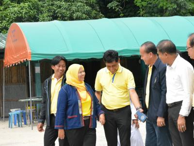 ต้อนรับรองผู้ว่าราชการจังหวัดนราธิวาส บ้านกำปงปีแซ