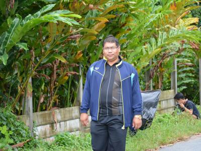 กิจกรรมล้างถนนกับบริษัทศรีตรังร่วมกับ อบต.