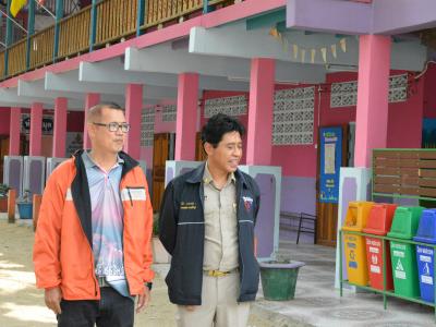 นายกประธานเปิดกิจกรรมกีฬาสีภายในโรงเรียนบ้านกาแร