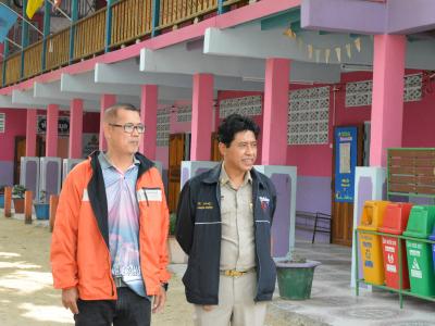นายกประธานเปิดกิจกรรมกีฬาสีภายในโรงเรียนบ้านกาแร
