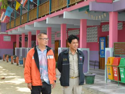 นายกประธานเปิดกิจกรรมกีฬาสีภายในโรงเรียนบ้านกาแร