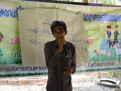 โครงการอบรมความรู้แก่เกษตร ตามแนวคิดปรัชญาเศรษฐกิจพอเพียง