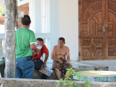 ลงประชาสัมพันธ์โรคโควิด19 ในพื้นที่ตำบลลุโบะบือซา