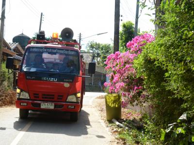 ลงประชาสัมพันธ์โรคโควิด19 ในพื้นที่ตำบลลุโบะบือซา