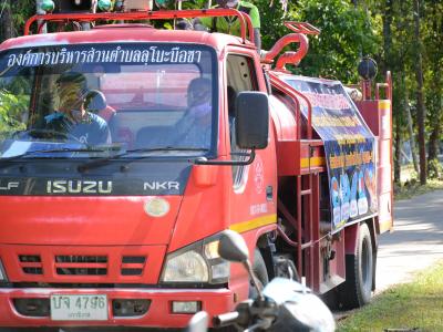 ลงประชาสัมพันธ์โรคโควิด19 ในพื้นที่ตำบลลุโบะบือซา