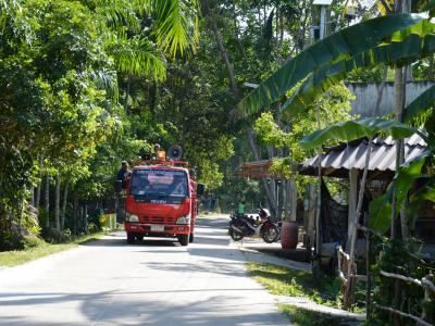 ลงประชาสัมพันธ์โรคโควิด19 ในพื้นที่ตำบลลุโบะบือซา