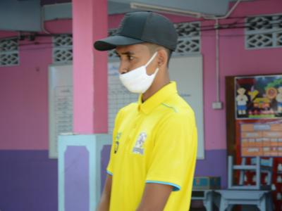กิจกรรมทำความสะอาดศูนย์กักกันประจำตำบลลุโบะบือซา(โรงเรียนบ้านกาแ