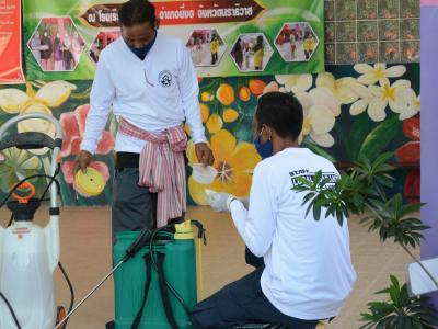 กิจกรรมทำความสะอาดศูนย์กักกันประจำตำบลลุโบะบือซา(โรงเรียนบ้านกาแ