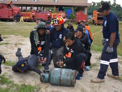 โครงการฝึกอบรมชุดปฏิบัติการจิตอาสาภัยพิบัติ ช่วงบ่าย
