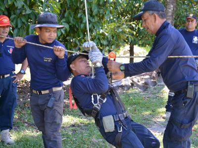 โครงการฝึกอบรมชุดปฏิบัติการจิตอาสาภัยพิบัติ ช่วงบ่าย