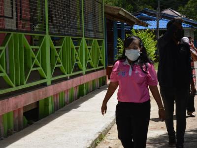 นายกลงพื้นที่ดูสถานที่จะทำศูนย์พักคอย( cI ) ประจำตำบลลุโบะบือซา