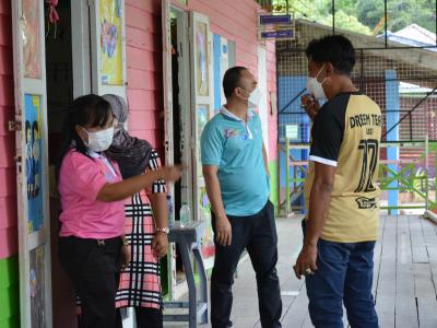 นายกลงพื้นที่ดูสถานที่จะทำศูนย์พักคอย( cI ) ประจำตำบลลุโบะบือซา
