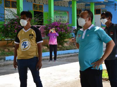 นายกลงพื้นที่ดูสถานที่จะทำศูนย์พักคอย( cI ) ประจำตำบลลุโบะบือซา