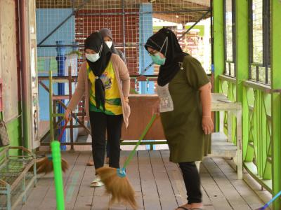 กิจกรรมจัดเตรียมสถานที่กักกัน LQ ประจำตำบลลุโบะบือซา(แห่งที่2)