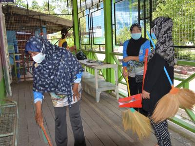 กิจกรรมจัดเตรียมสถานที่กักกัน LQ ประจำตำบลลุโบะบือซา(แห่งที่2)
