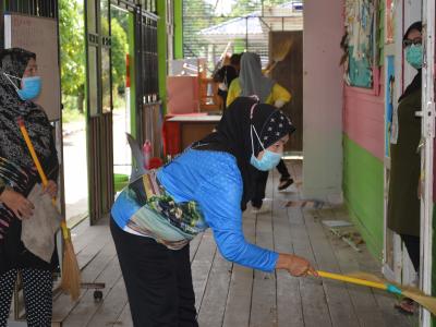 กิจกรรมจัดเตรียมสถานที่กักกัน LQ ประจำตำบลลุโบะบือซา(แห่งที่2)
