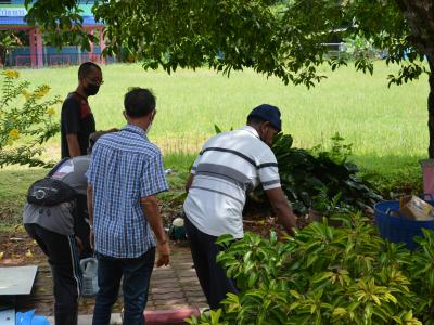 กิจกรรมจัดเตรียมสถานที่กักกัน LQ ประจำตำบลลุโบะบือซา(แห่งที่2)