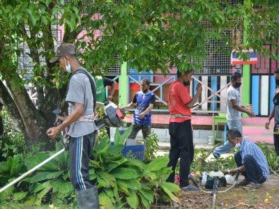 กิจกรรมจัดเตรียมสถานที่กักกัน LQ ประจำตำบลลุโบะบือซา(แห่งที่2)