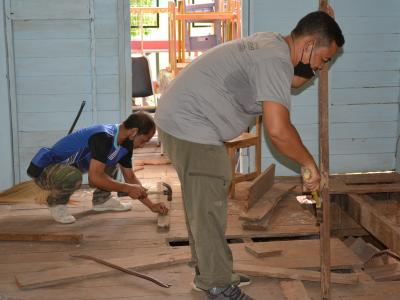 กิจกรรมจัดเตรียมสถานที่กักกัน LQ ประจำตำบลลุโบะบือซา(แห่งที่2)