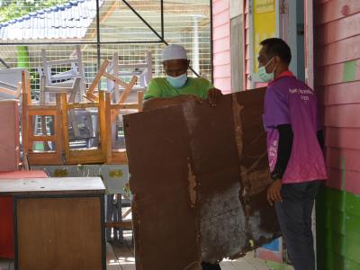 กิจกรรมจัดเตรียมสถานที่กักกัน LQ ประจำตำบลลุโบะบือซา(แห่งที่2)