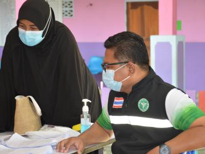 กิจกรรมฉีดวัคซีนเชิงรุกผู้สูงอายุ60ปีและกลุ่ม7โร คณโรงเรียนกาแร