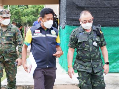 นายกพร้อมคณะผู้บริหารต้อนรับรอง ผอ.ศปป.4 กอ.มรน.และคณะ