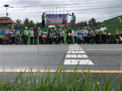 กิจกรรมขับขี่มอเตอร์ไซต์การรงณรงค์สวมหมวกนิรภัย 100 เปอร์เซ็นต์