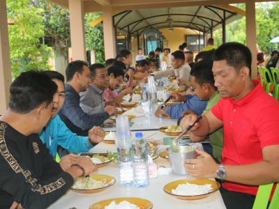 กิจกรรมต้อนรับพนักงานอบต.คนใหม่ ผอ.กองการช่าง