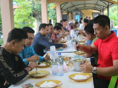 กิจกรรมต้อนรับพนักงานอบต.คนใหม่ ผอ.กองการช่าง