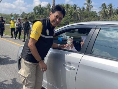 ด่าน7วันอันตราย ช่วงเทศกาลสงกรานต์ ณ จุดตรวจโฮมมาร์เก็ต (ตำบลลุโ