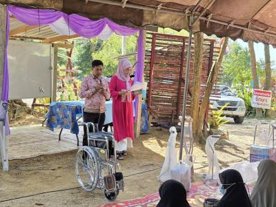 กิจกรรมบรรยายธรรมศาสนาและแจกเบี้ยผู้สูงอายุ ประจำเดือนกุมภาพันธ์