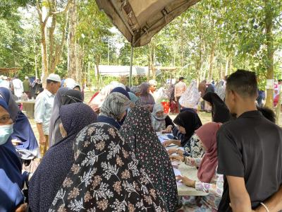 กิจกรรมบรรยายธรรมศาสนาและแจกเบี้ยผู้สูงอายุ ประจำเดือนกุมภาพันธ์
