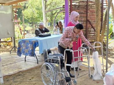 กิจกรรมบรรยายธรรมศาสนาและแจกเบี้ยผู้สูงอายุ ประจำเดือนกุมภาพันธ์