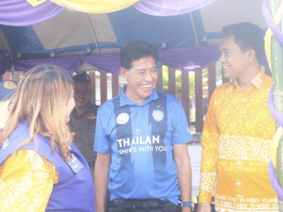 ต้อนรับนายอำเภอยี่งอลงพื้นเยี่ยมศูนย์ปฏิบัติป้องกัน 7 วันอันตราย
