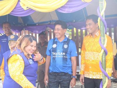 ต้อนรับนายอำเภอยี่งอลงพื้นเยี่ยมศูนย์ปฏิบัติป้องกัน 7 วันอันตราย