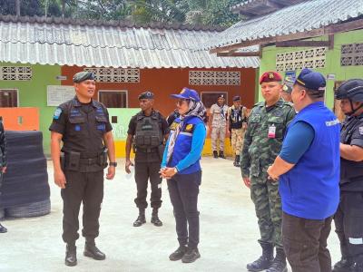ตรวจเยี่ยมและให้คำแนะนำในการปฏิบัติงานชุดคุ้มครองตำบลลุโบะบือซา