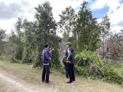 ลงพื้นที่ติดตาสถานการณ์ไฟไหม้ป่าพรุ
