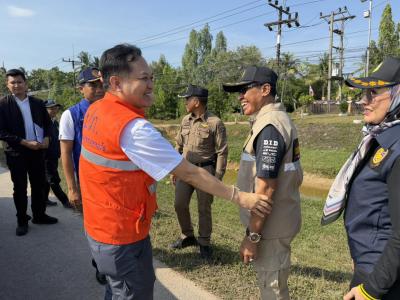 ร่วมต้อนรับรองผู้ว่าราชการจังหวัดนราธิวาสลงพื้นที่จุดตรวจ